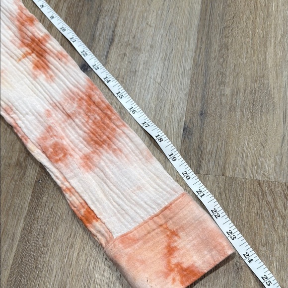 ROAN + RYAN SIZE XS White and Orange Long Sleeve Relaxed Button Down Shirt - Picture 10 of 10